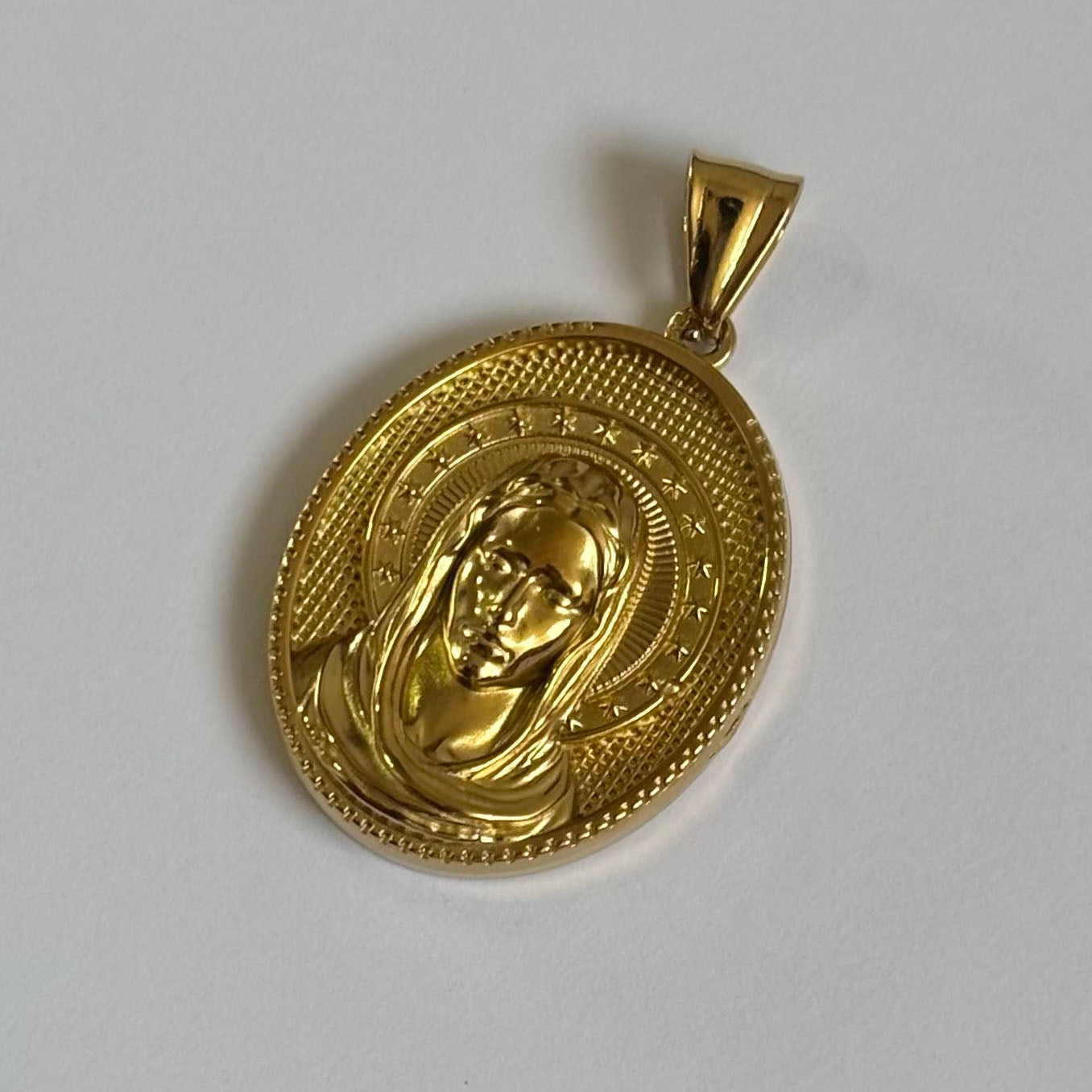 Combo Dije Virgen María + Cadena Cubana