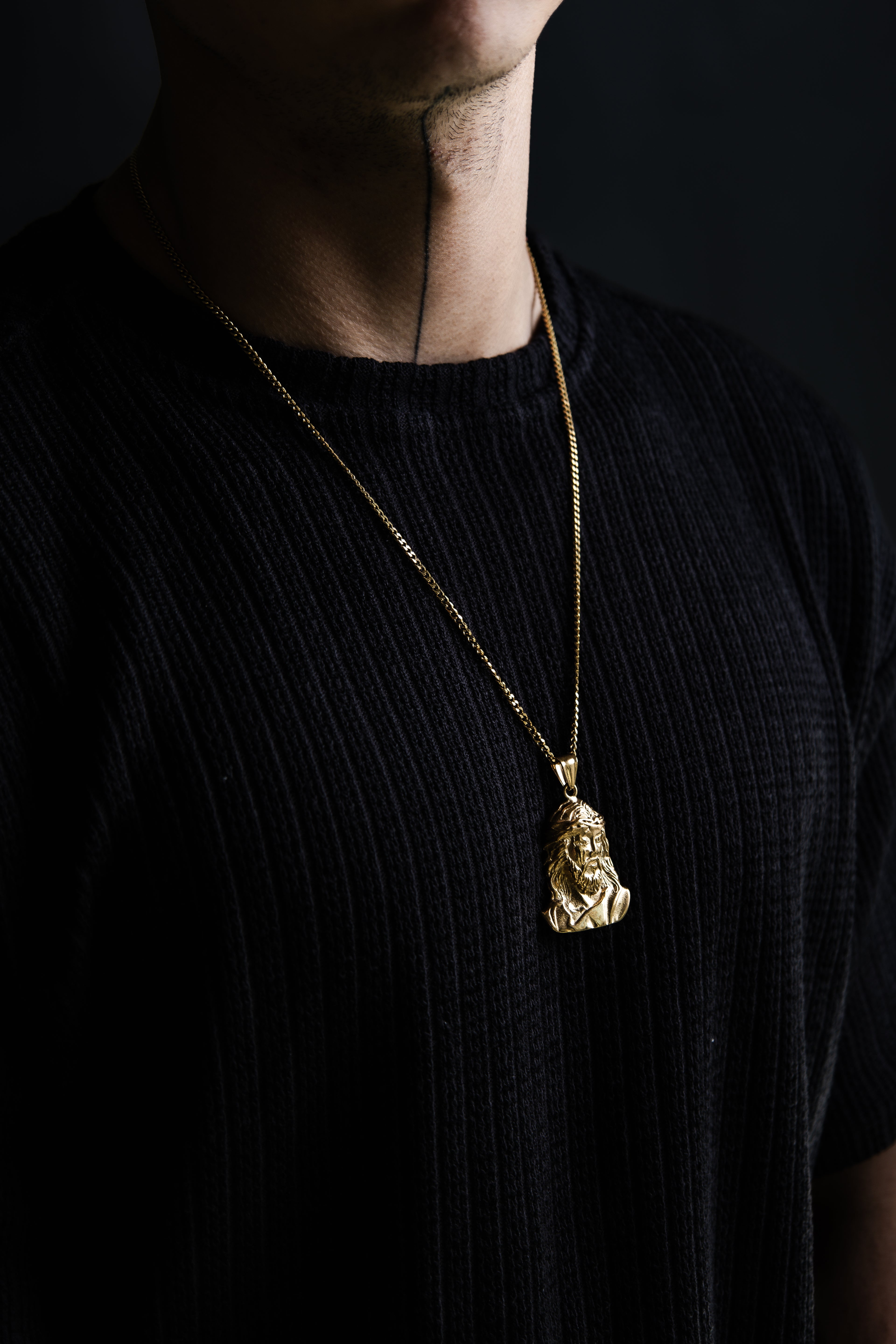 Combo Dije Rostro Jesus Mas Cadena Cubana